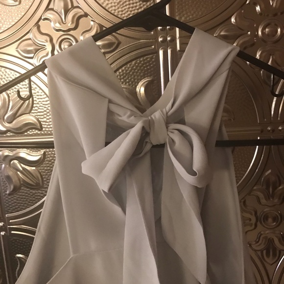 Naked Zebra Grey Sheath Dress Bow Small - Picture 2 of 5